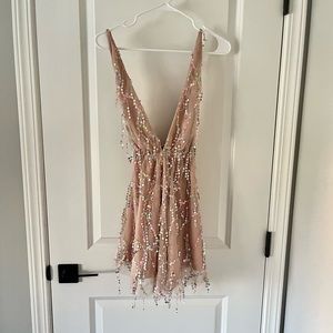 HELLO MOLLY Mini Sequin Crossback Dress